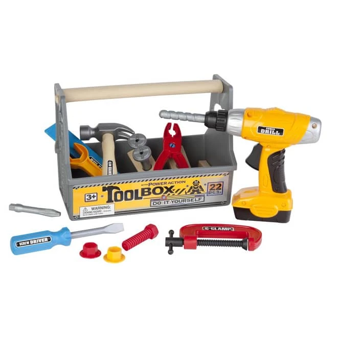 Werkzeugkoffer - 22-teilig - Inkl. Akkuschrauber - Besttoy 2 Werkzeugkoffer - 22-teilig - Inkl. Akkuschrauber - Besttoy – Bild 2