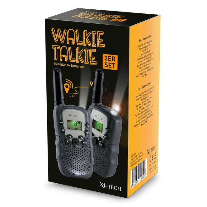Sonstiger Hersteller Walkie Talkie 2er Set - Schwarz 2 Sonstiger Hersteller Walkie Talkie 2er Set - Schwarz – Bild 2
