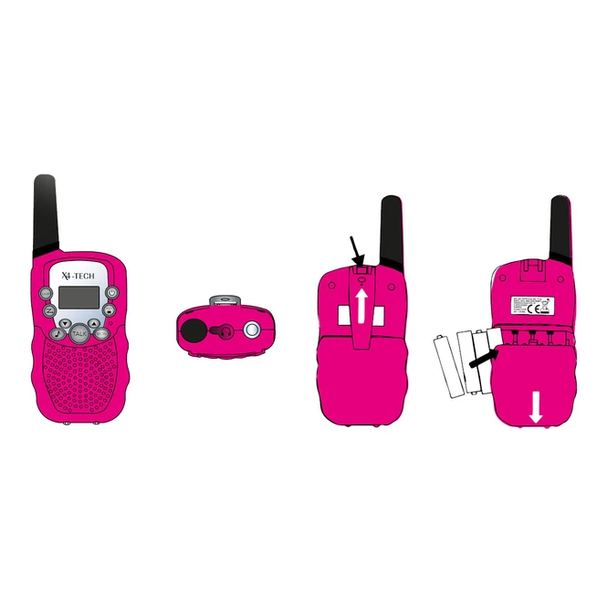 Sonstiger Hersteller Walkie Talkie 2er Set - Pink 2 Sonstiger Hersteller Walkie Talkie 2er Set - Pink – Bild 2