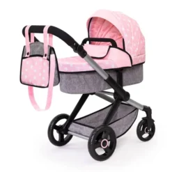 Bayer-Design Kombi Puppenwagen Xeo - Rosa-Grau