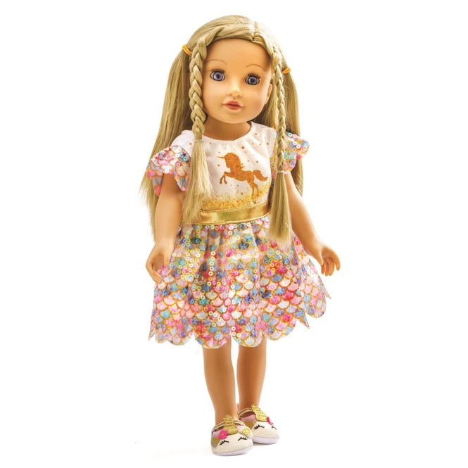 Heless Puppen-Glitzerkleid - Einhorn Goldy - Größe 35 - 45 Cm 2 Heless Puppen-Glitzerkleid - Einhorn Goldy - Größe 35 - 45 Cm – Bild 2