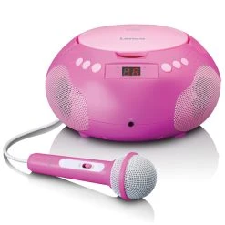 Lenco Tragbarer CD-Player/Radio Pink -Zapf Creation shop 247150 8711902066286 lenco kinder cd player mit mikrofon pink 01