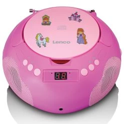 Lenco Tragbarer CD-Player/Radio Pink -Zapf Creation shop 247150 8711902066286 lenco kinder cd player mit mikrofon pink 04