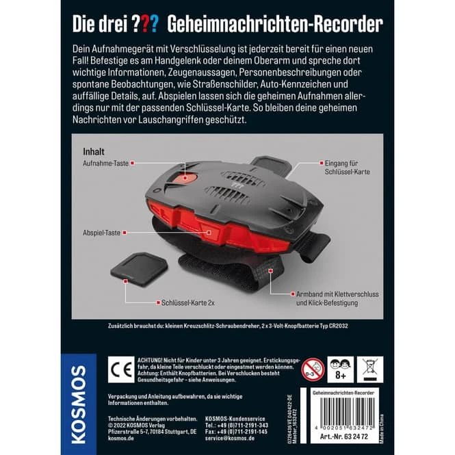 Kosmos Die Drei ??? - Geheimnachrichten-Recorder 1 Kosmos Die Drei ??? - Geheimnachrichten-Recorder