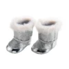 Heless Puppen Winterstiefel Mit Fell - Größe 38-45 Cm - Silber