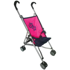 Puppenbuggy - Pink/blau Mit Blumen - Besttoy