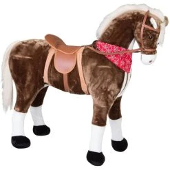 Besttoy Plüschpferd XXL Mit Sound - Dunkelbraun - Stehend Ca. 113 Cm -Zapf Creation shop 4016096282950 plueschpferd braun 01