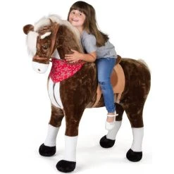 Zapf Creation shop 13 Besttoy Plüschpferd XXL Mit Sound - Dunkelbraun - Stehend Ca. 113 Cm